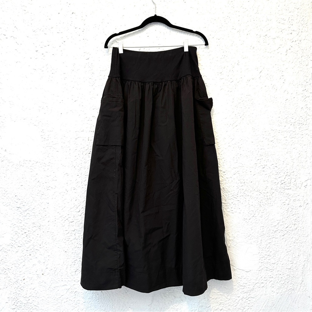 STATESIDE 'Heavy Poplin Cargo Skirt' in Black - Picture 5 of 7